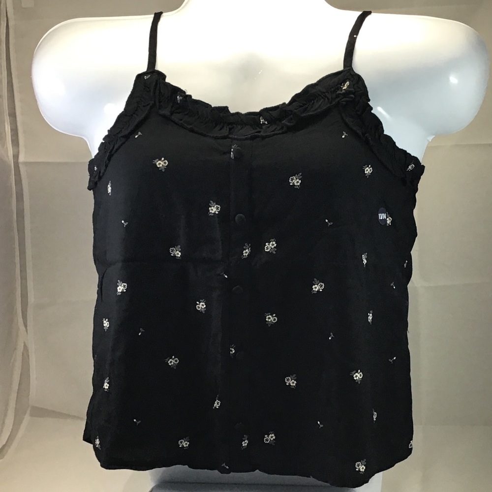 Abercrombie Kid Girl Top Black Sleeveless Shirt 13